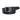 closed view black genuine leather belt