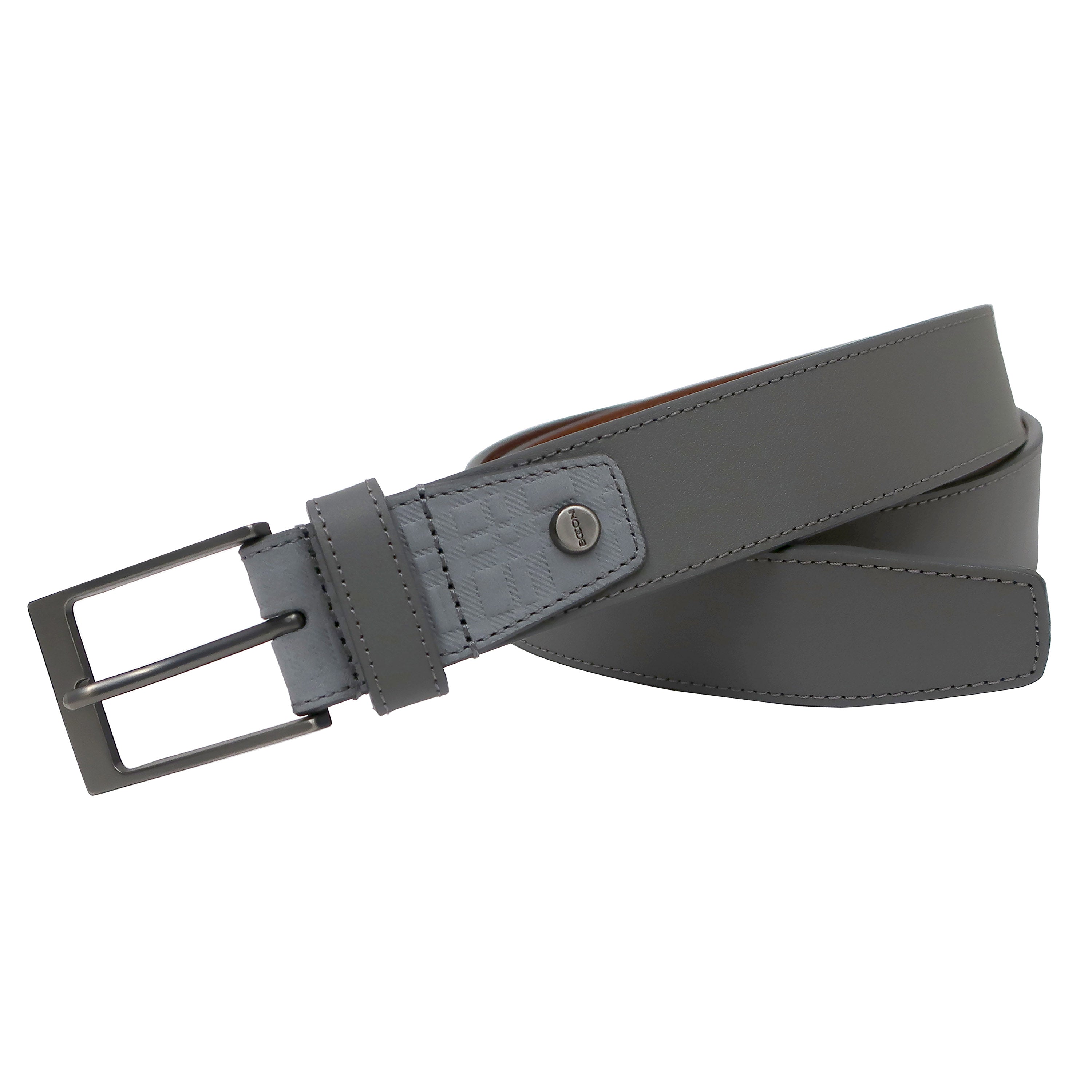 Hawk Leather and Nubuck Sneaker Belt, Grey
