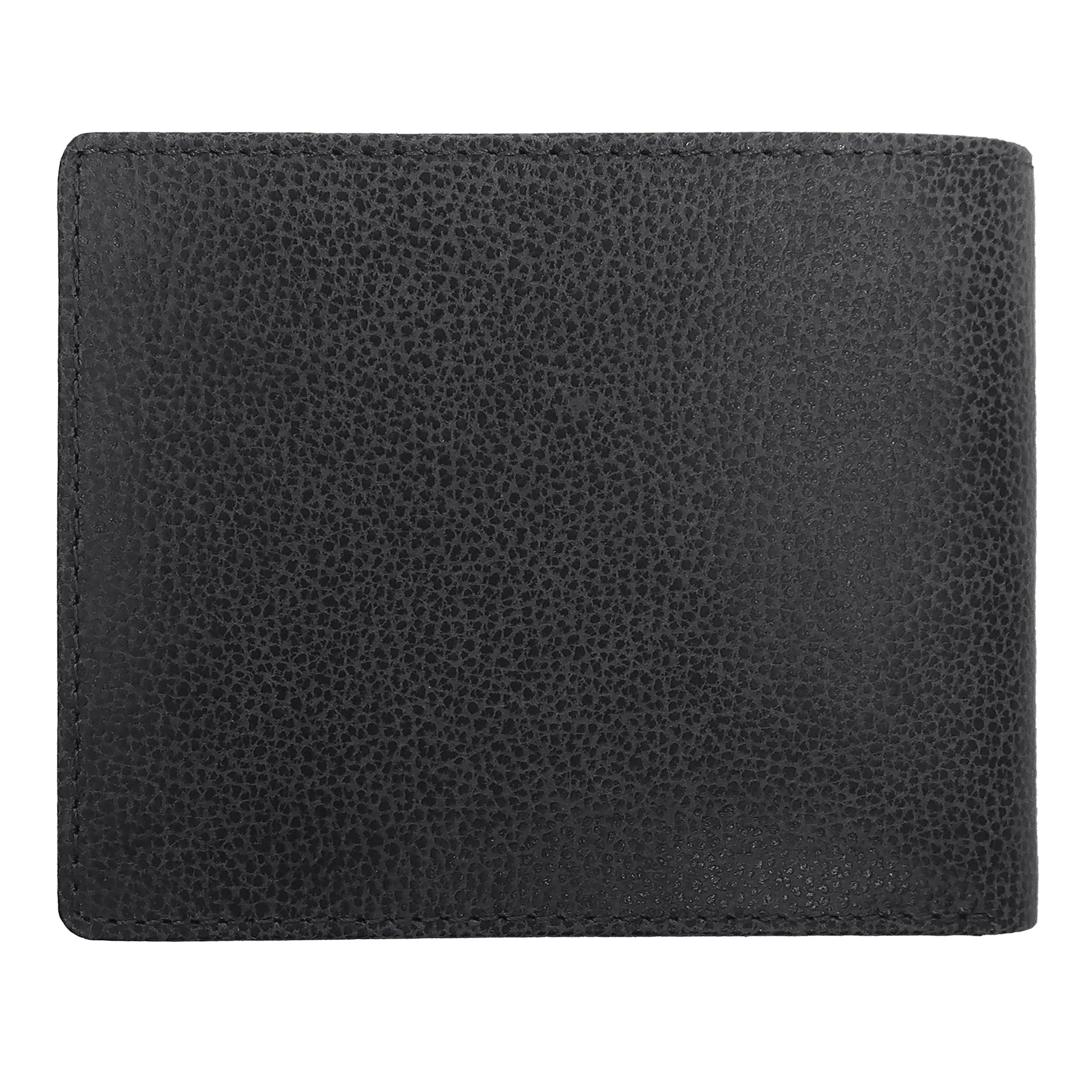 black back view 3 in 1 leather wallet