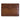 a brown leather card case with a logo on it
