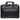 a black leather briefcase on a white background