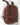 person wearing leather backpack