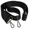 Black adjustable bag strap