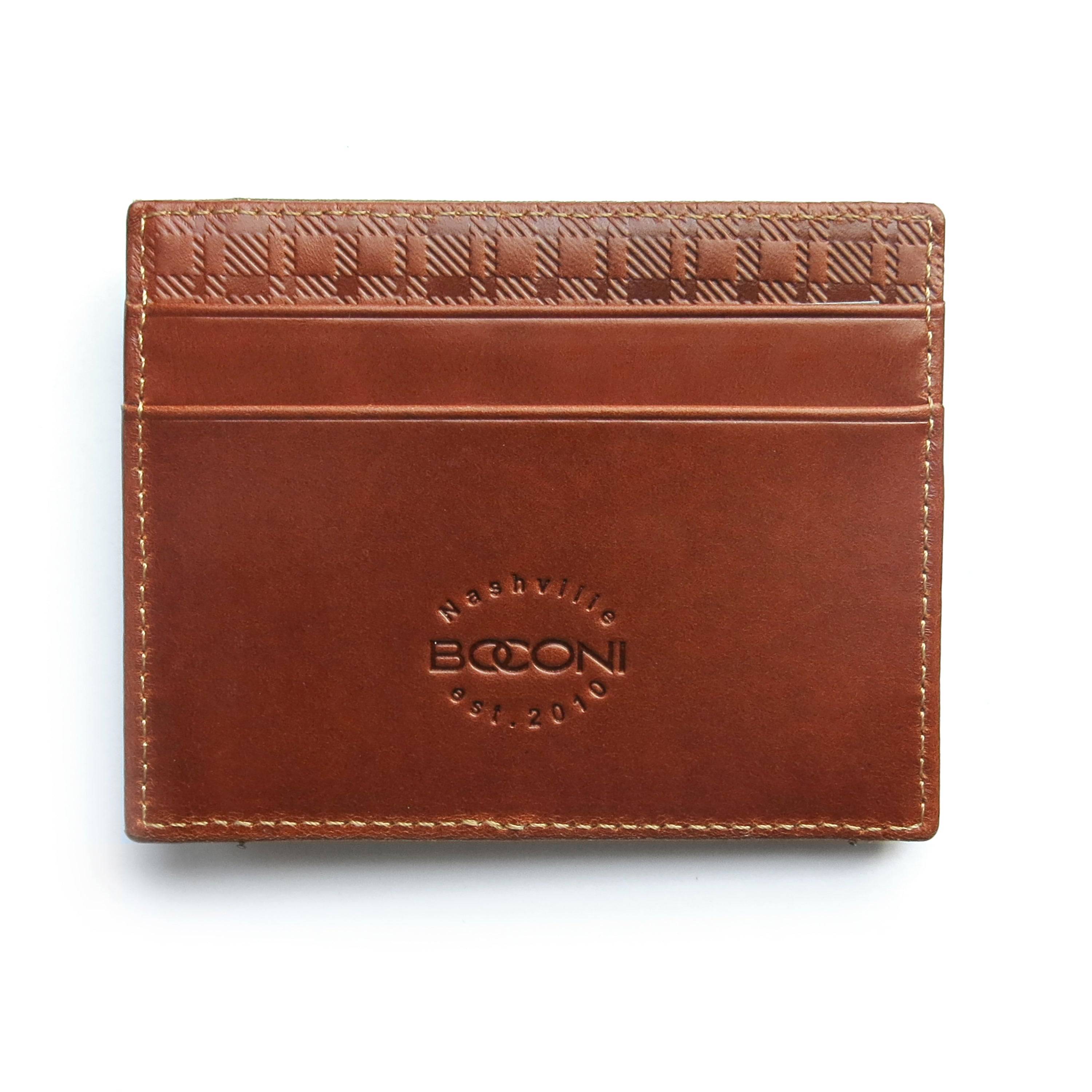Credit Card Slot View Blake Leather and Canvas Money Clip Card Case