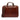 a brown briefcase sitting on top of a white surface