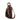 a brown and white bag with a brown strap
