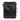 a black leather shoulder bag on a white background