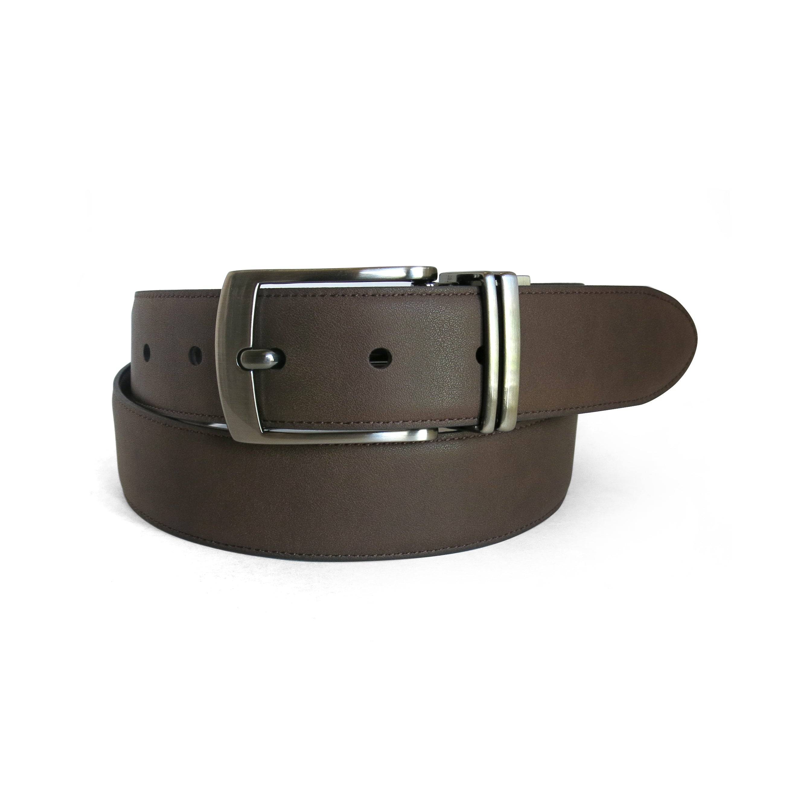 Mason Reversible Leather Belt with Metal Keepers