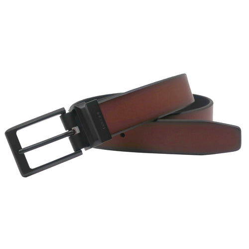 Peter Reversible Leather Belt with Matte Black Finished Buckle
