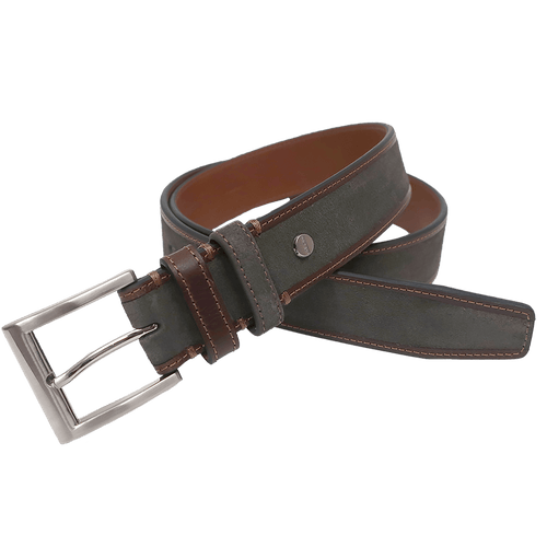 Boconi's Jeremy Suede Belt with waxed pull-up leather edge