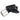 A Boconi black leather belt with a brushed silver-tone metal buckle, coiled on a plain white background.