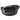 A Boconi black leather belt with a brushed silver-tone metal buckle, coiled and presented on a clean white background.