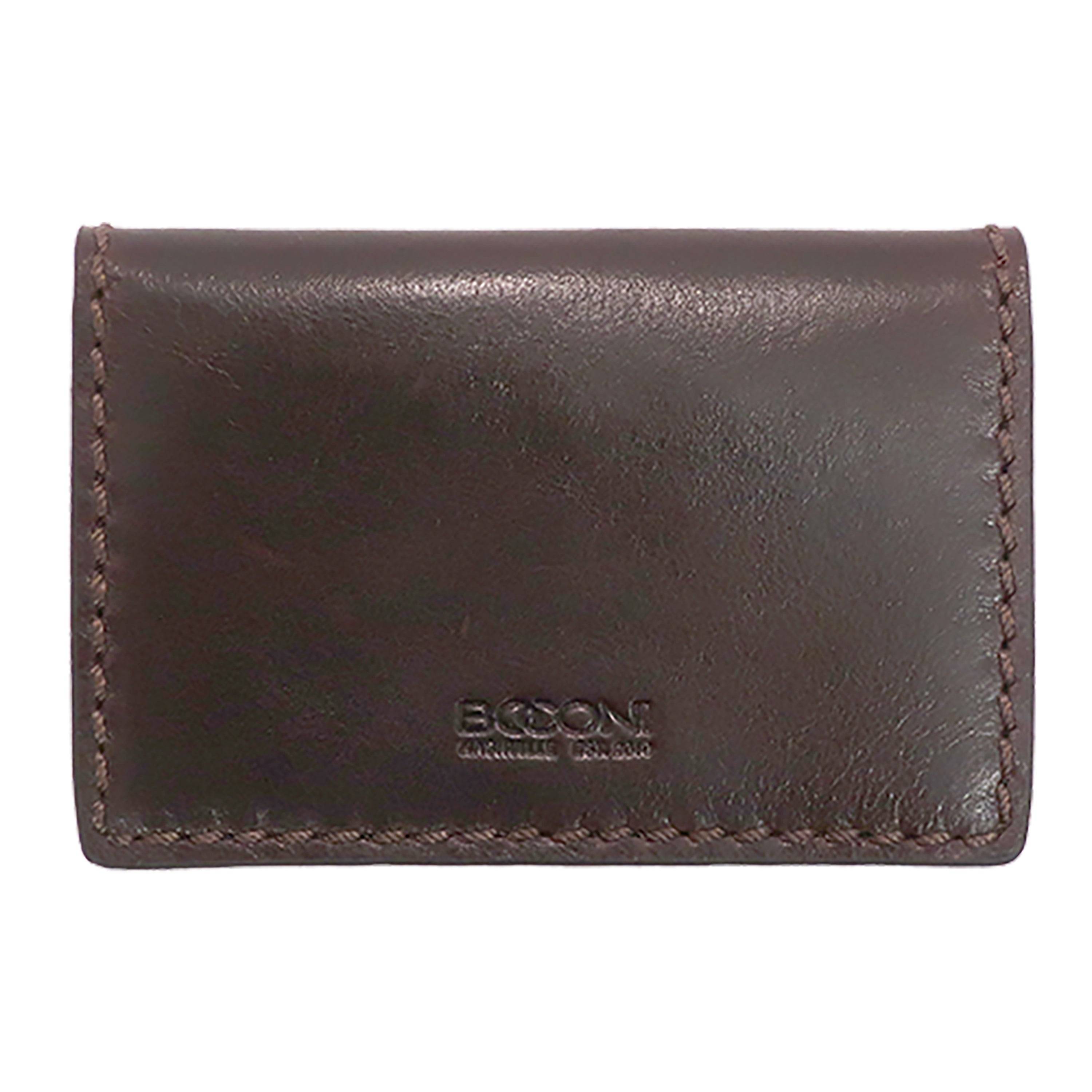 Back view of the brown Sloan Folded Card Case