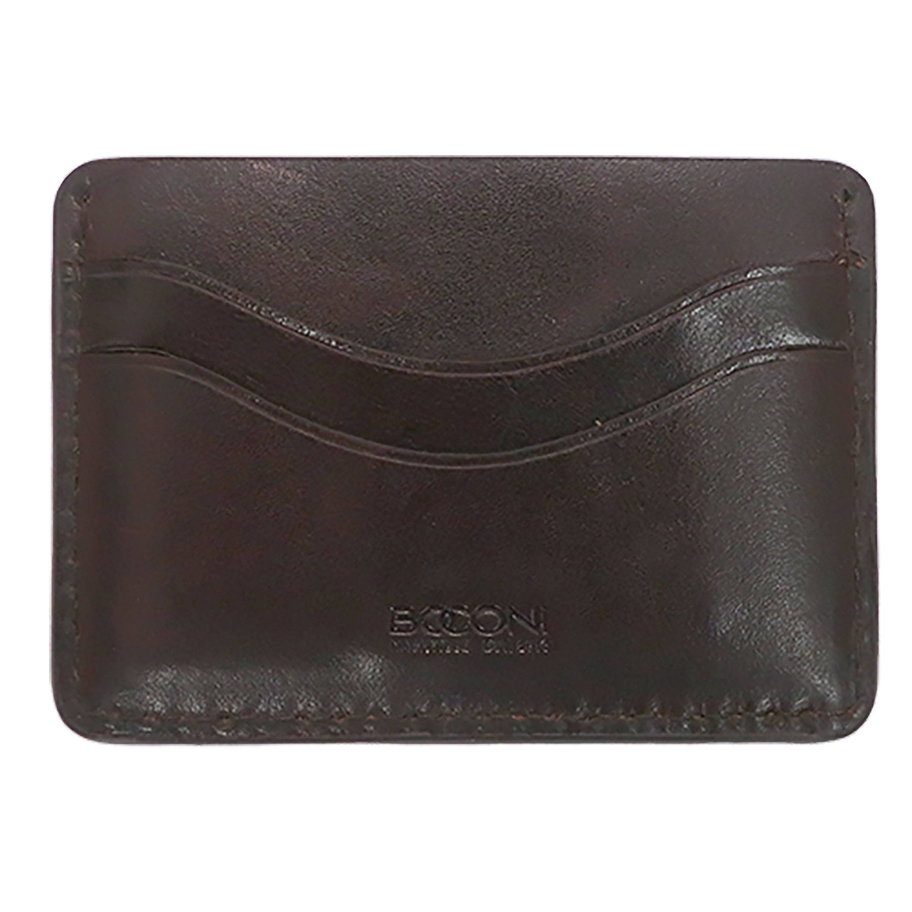 Brown Sloan slim flat card case 