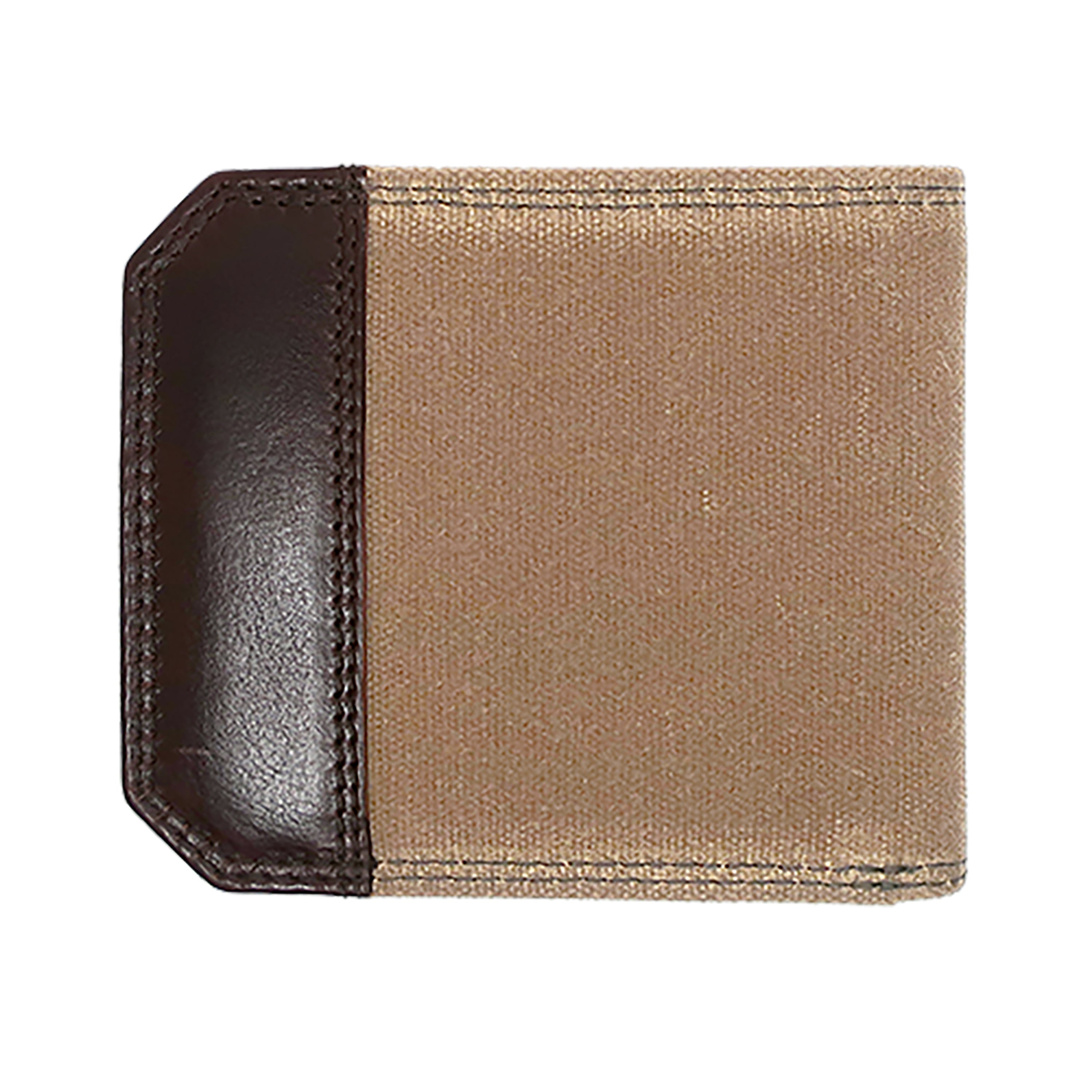 Sloan Waxed Canvas and Pull Up Leather Slim Bifold Wallet