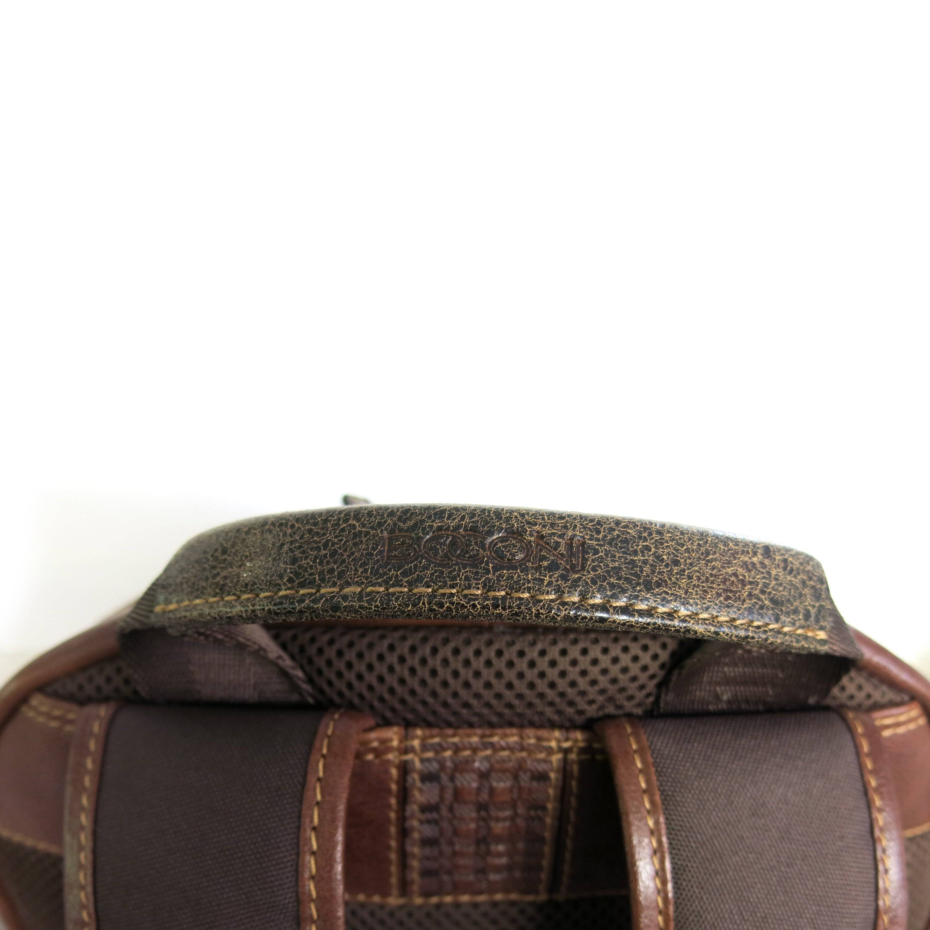 boconi leather backpack Boconi Slim Leather Backpack Black