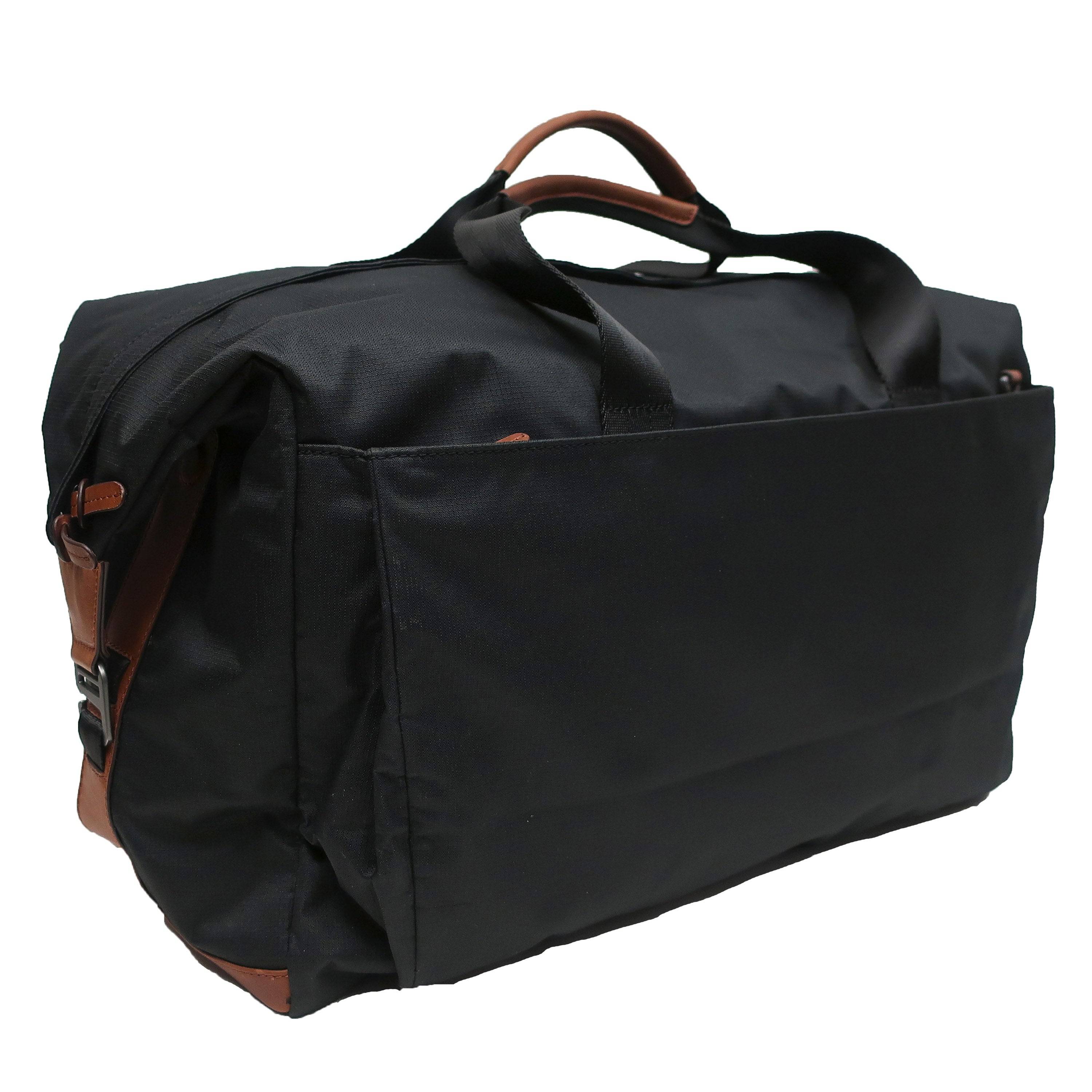 Recycled Poly & Pull Up Leather Oversized Travel Duffel Bag – Boconi ...