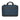 blue front view ballistic nylon leather trim laptop bag