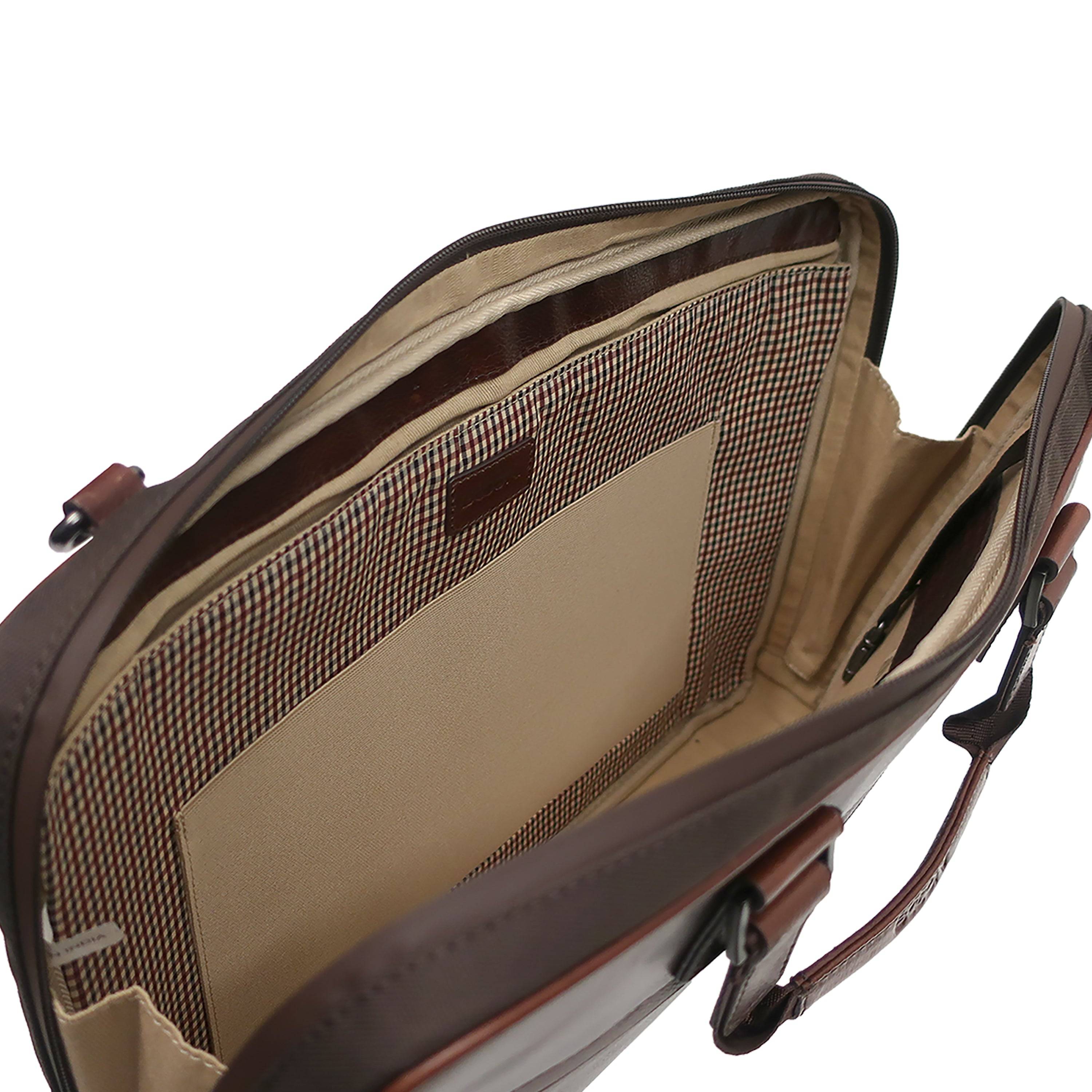 boconi garth traveler leather backpack Boconi Garth Coated Zipper Slim Leather Laptop Briefcase, Cognac