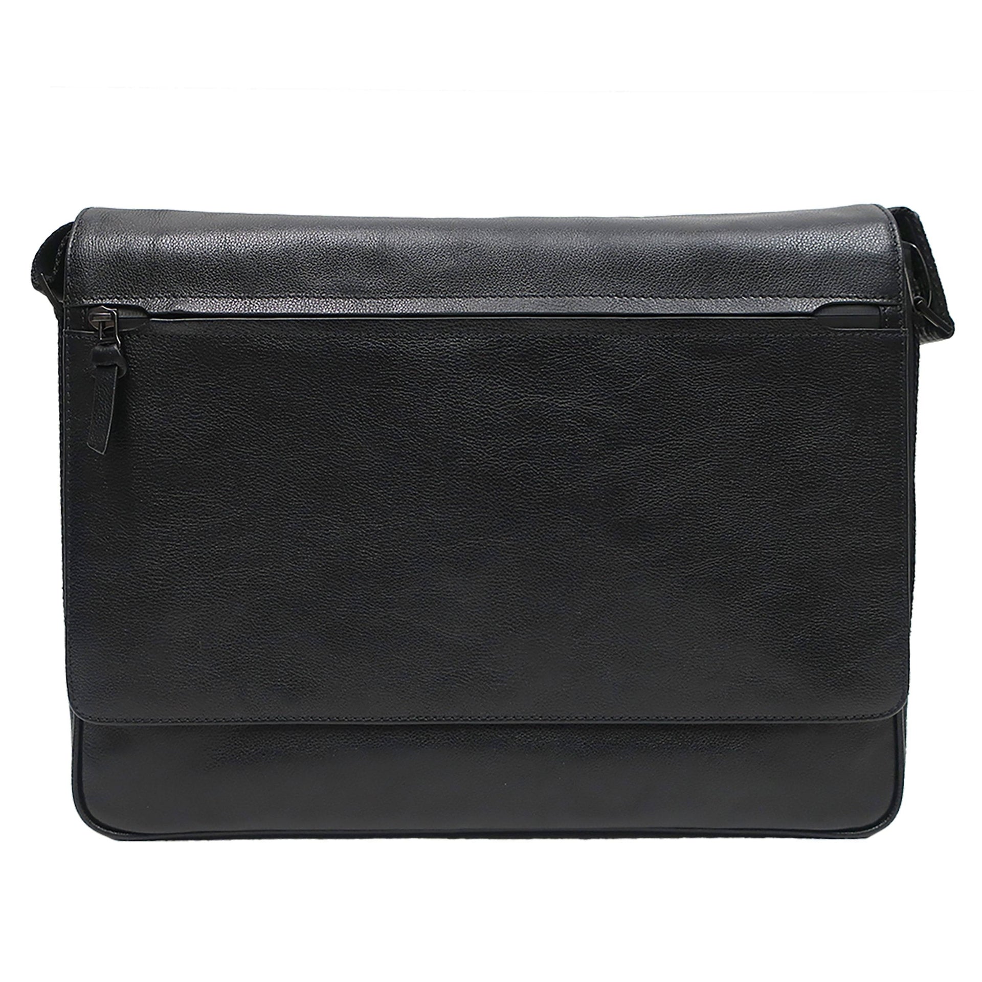 Garth Coated Zipper Genuine Leather Laptop Messenger Bag – Boconi Bags & Leather Goods