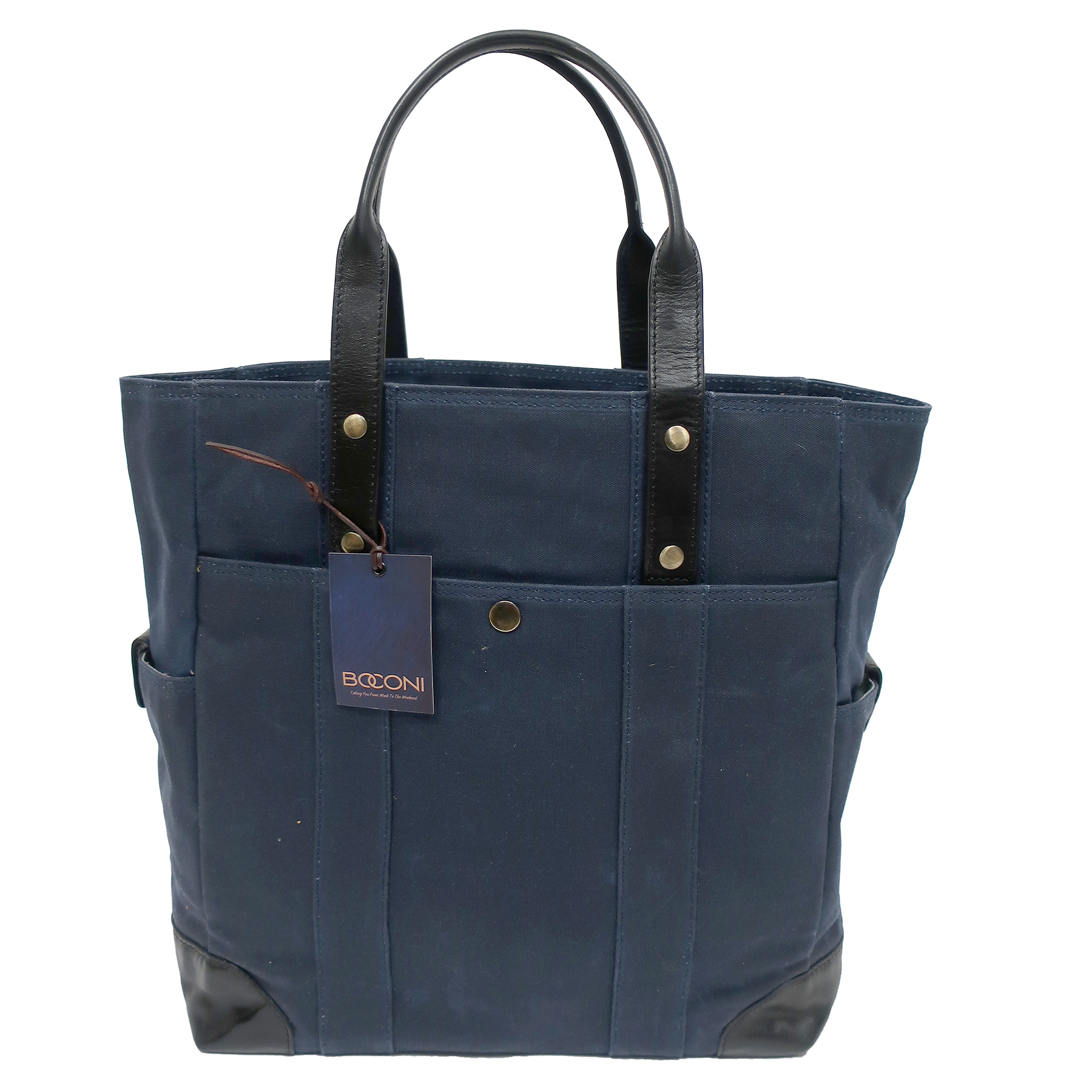 Sloan Waxed Canvas and Pull-up Leather Tote Bag