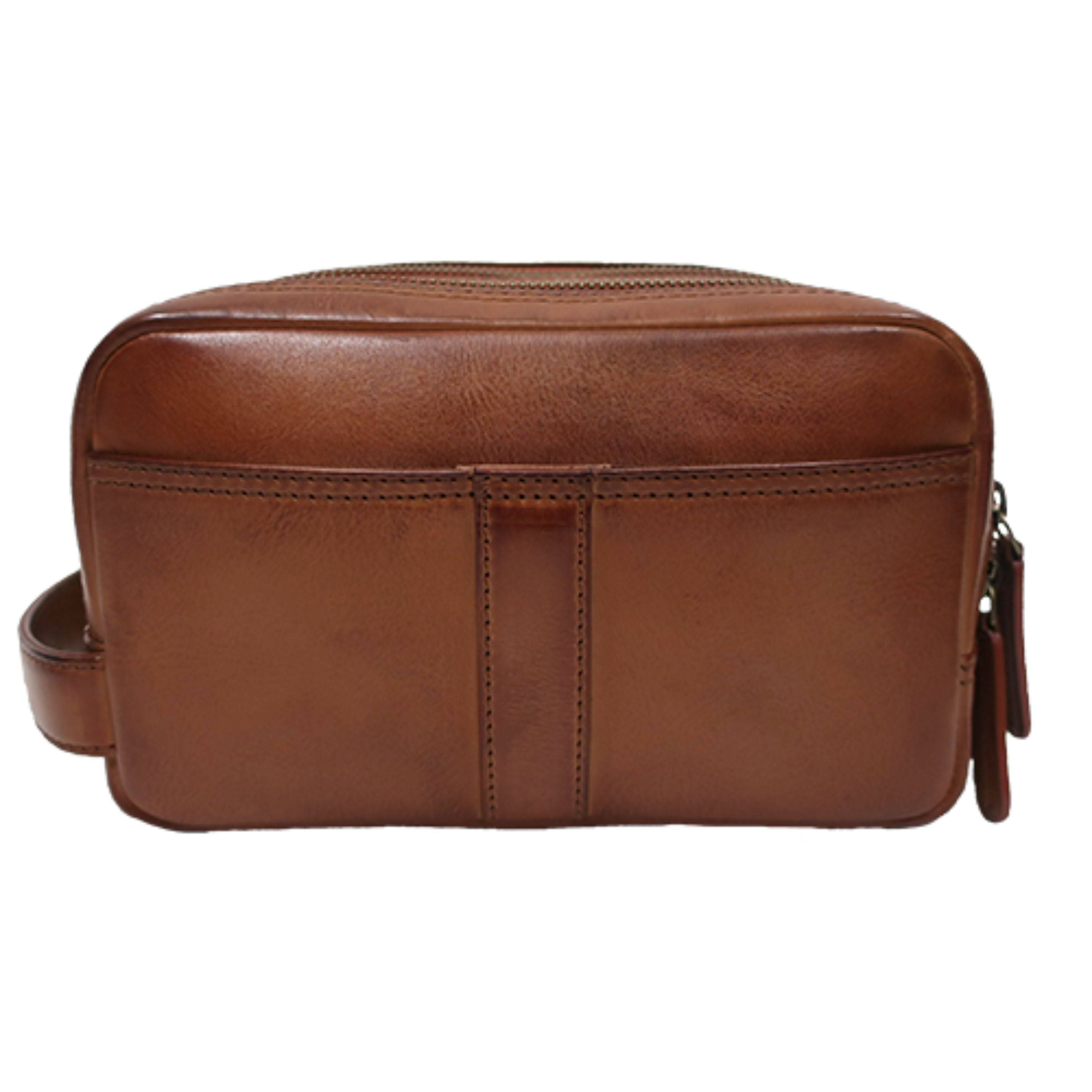 Darius Full Grain Leather Travel Kit