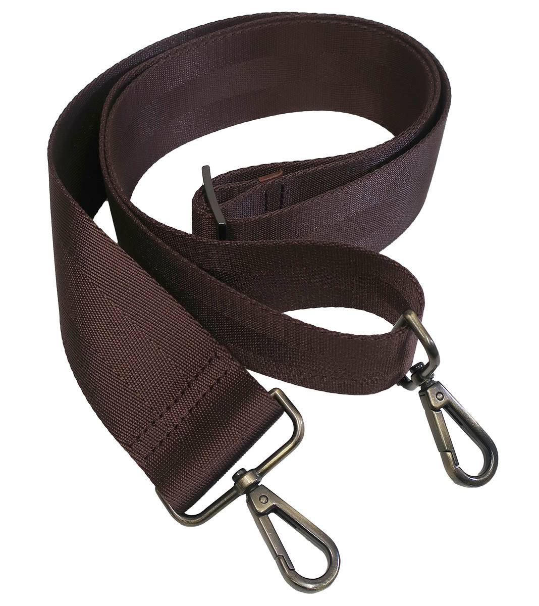 Brown adjustable bag strap