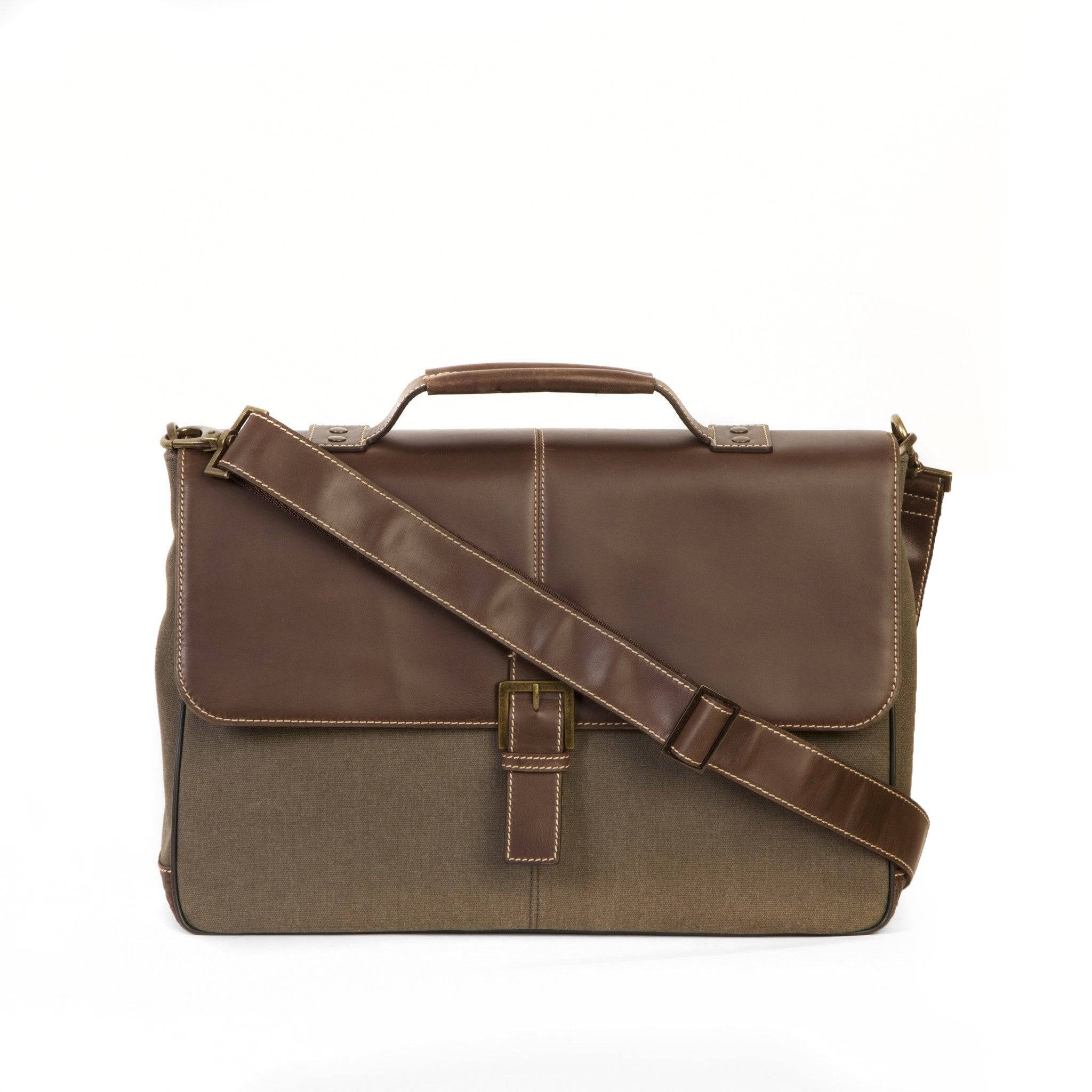 Bryant LTE Leather and Canvas Brokers Bag
