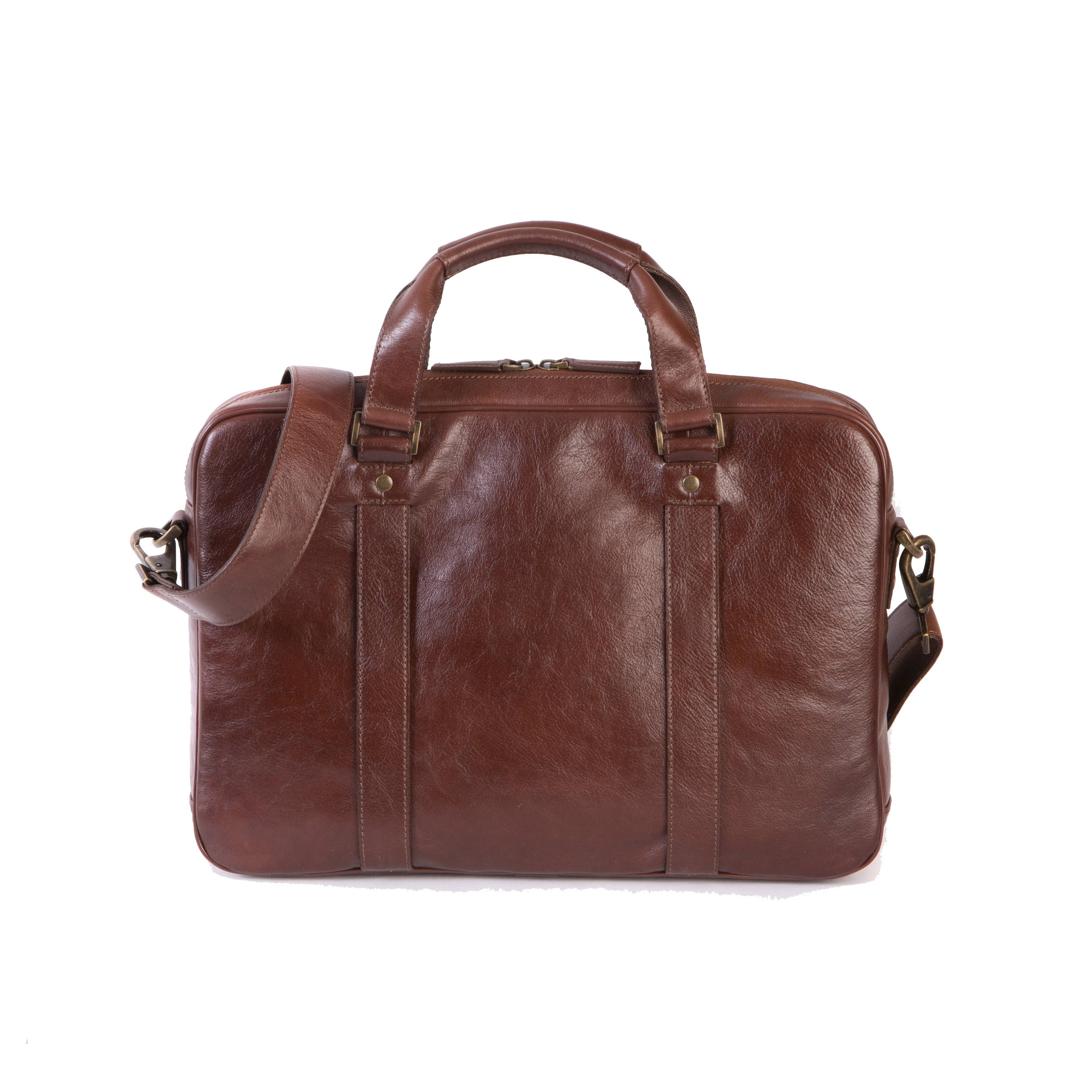 Becker Leather Zip Briefcase