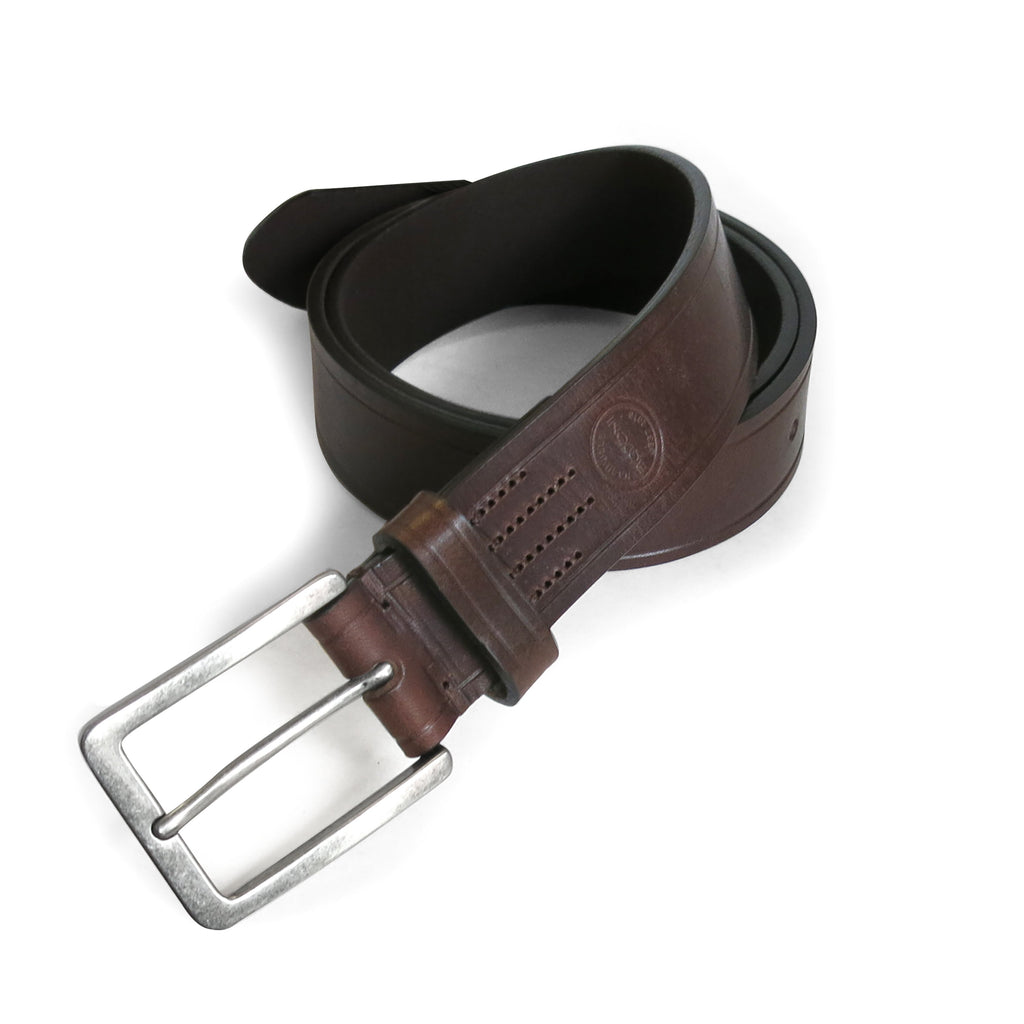 Men's Burnished Edge Reversible Belt in Brown