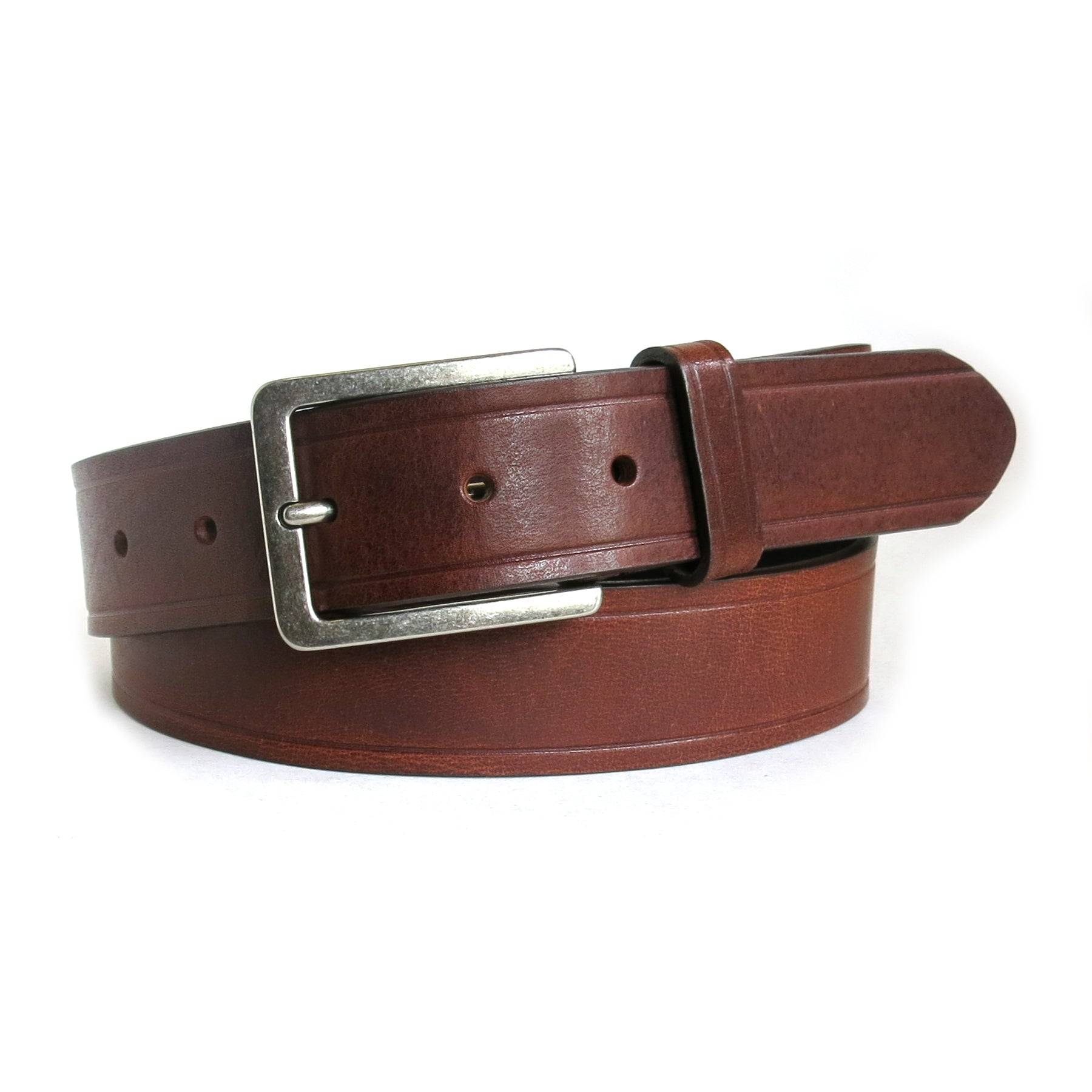 Bono Made in Italy Leather Jean Belt - Brown / 36