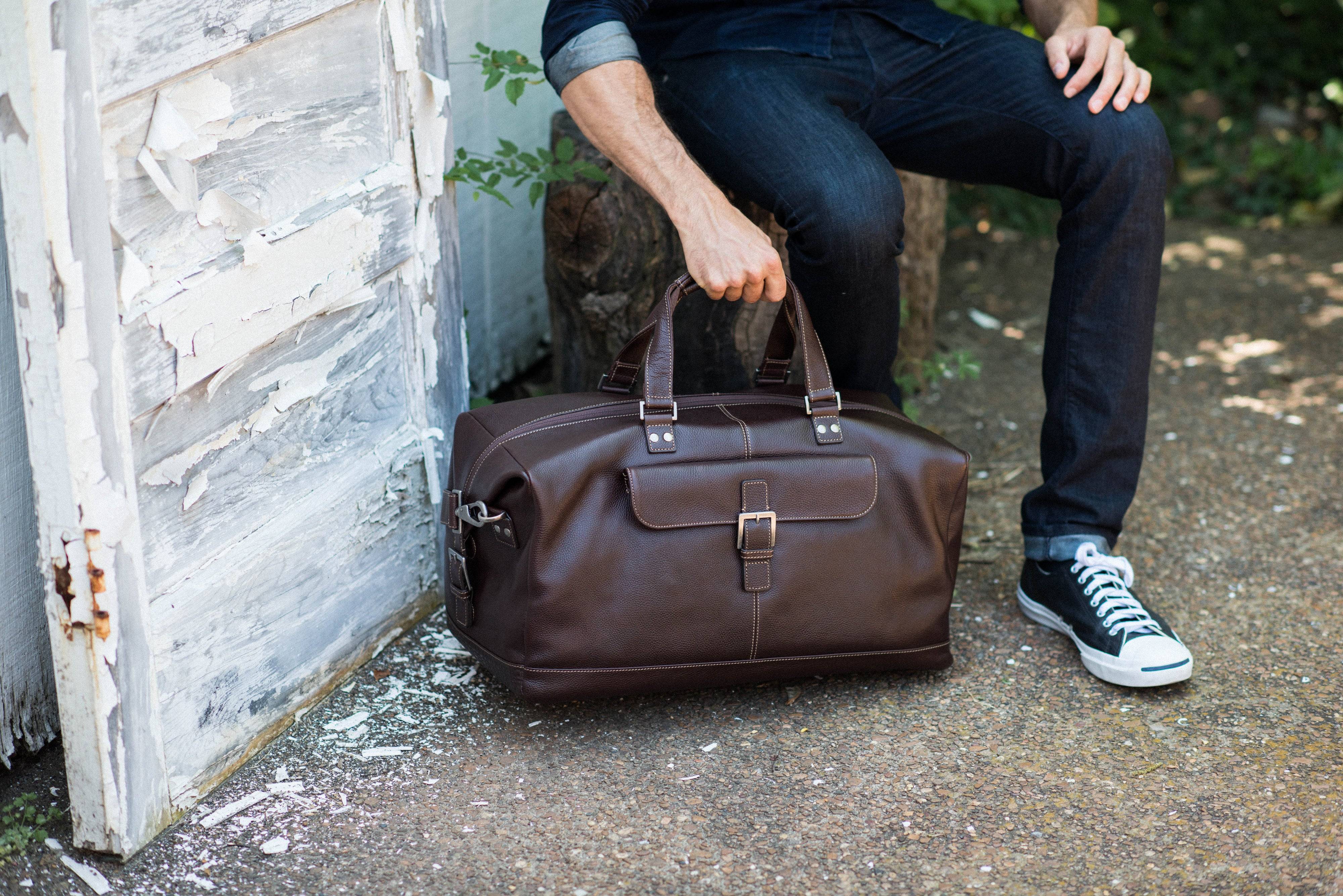 boconi tyler rfid leather backpack Boconi Tyler Tumbled Cargo Duffle Coffee/Khaki
