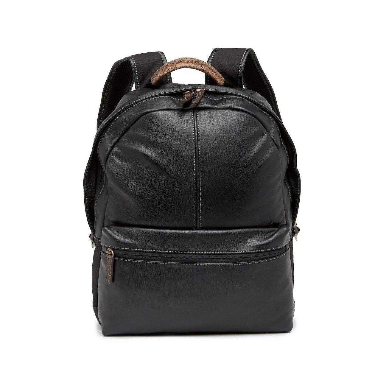 a black backpack on a white background